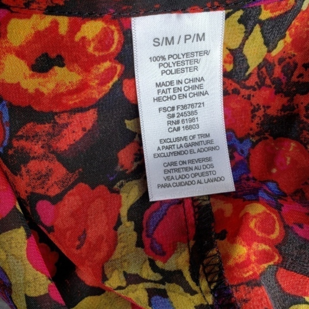 NWOT Lace Trim Vibrant Sexy Belted Robe S - Picture 7 of 8